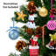 Arbre de noël artificiel pin vert/blanc bonhomme-1432572948