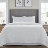 Pointehaven Waffle White 100% Long Staple Cotton Oversized Duvet Set
