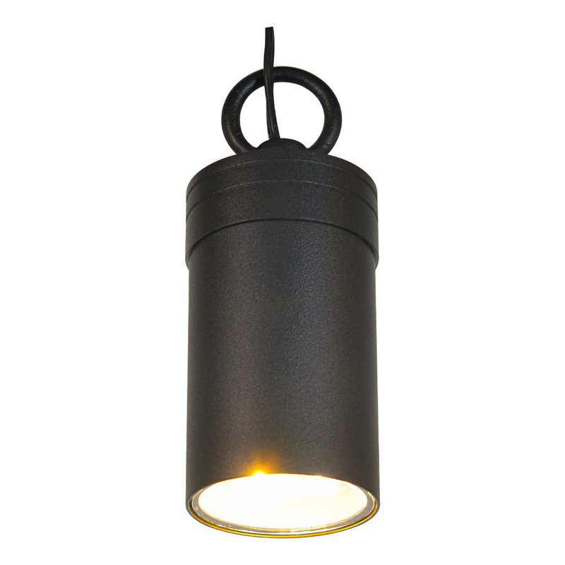 Black Aluminum LED Cylinder Pendant Light with Philips Bulb