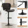 Elegant Adjustable Height Upholstered Counter Stool With Stylish Metal Frame And Convenient Footrest