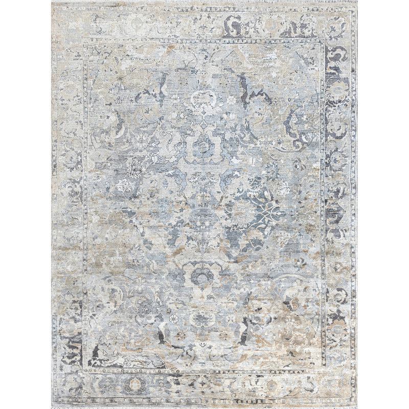 High-Quality Hand-Knotted Multi Area Rug, Rectangle 5' x 8'