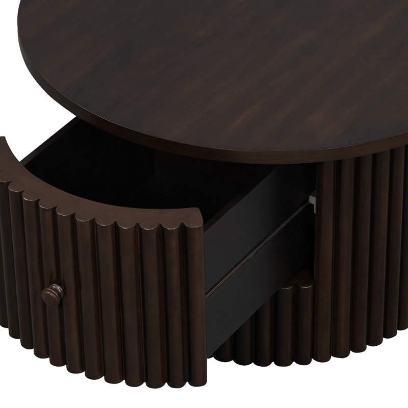 Table basse Avalie, Marron foncé