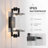 Modern Outdoor Glass Black Wall Sconce, 10W LED, IP65, 3000K