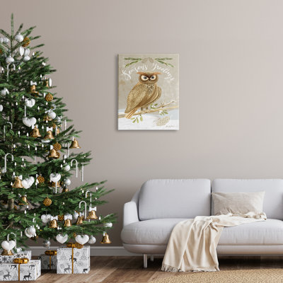 Season's Greetings Winter Snowscape Owl