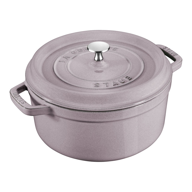 La Cocotte Cast Iron Round Cocotte, Cherry Blossom, 7 quarts