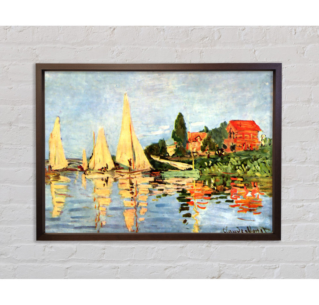 Monet Regatta bei Argenteuil - Einzelner Bilderrahmen Kunstdrucke auf Leinwand