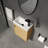 18.5" Compact Wall-mounted Bathroom Vanity With Integrated Sink For Powder Rooms-800301606
