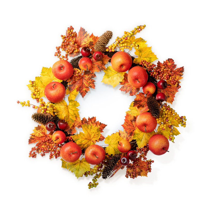 Couronne de citrouille artificielle mixte 24 po