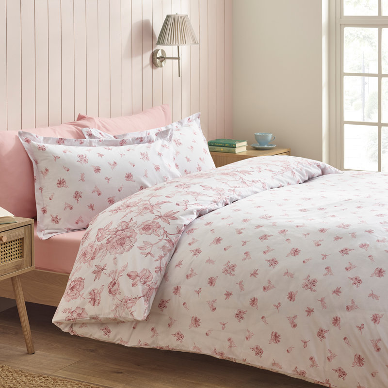 Mirabelle Floral Reversible Duvet Cover Set, Double