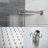 Brushed Nickel 10 Inch Dual Shower Head - Square With Rainfall And Handheld Shower, Easy To Clean Adjustable Water Flow For A Pleasant Time System Installation 1.8 Gpm Rate