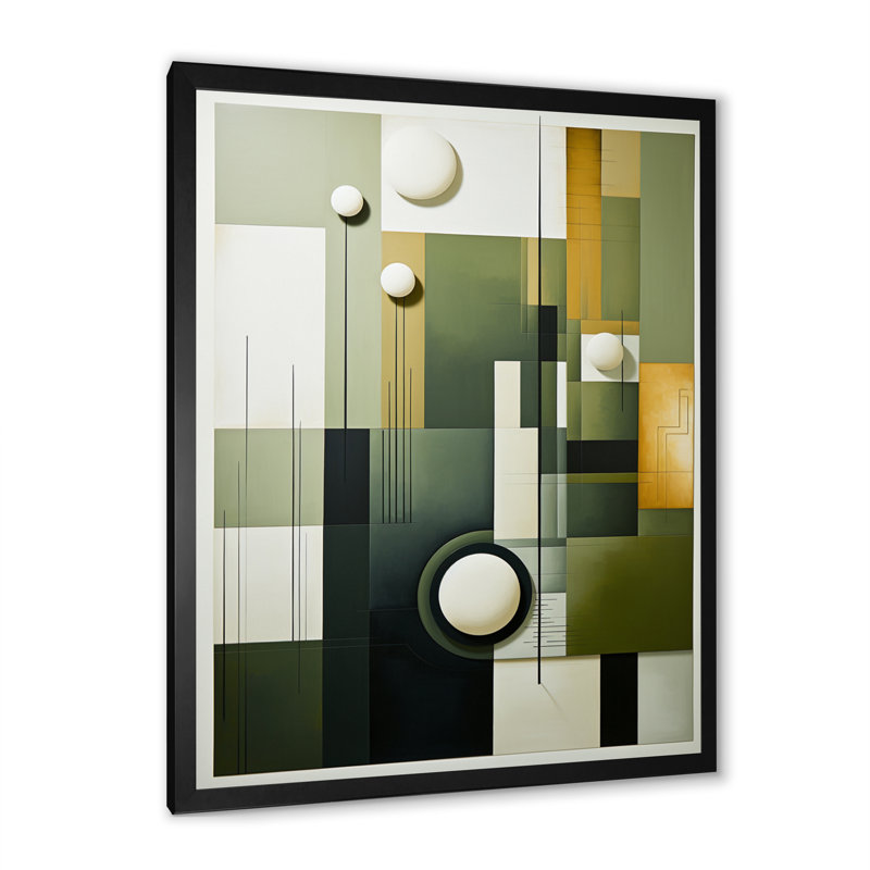 Jaimmie " Golf Harmonious Collage I ", 32" H x 24" W x 1" D, Black Picture Framed