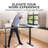 Uncaged Ergonomics Rise Up Dual-Motor Electric Standing Desk Frame - Height Adjustable Sit-Stand Desk Base with Memory Presets, Black-2054301483