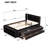 Full Bed With -colored Headboard & Functional Storage Drawer Stable Construction-1455703993