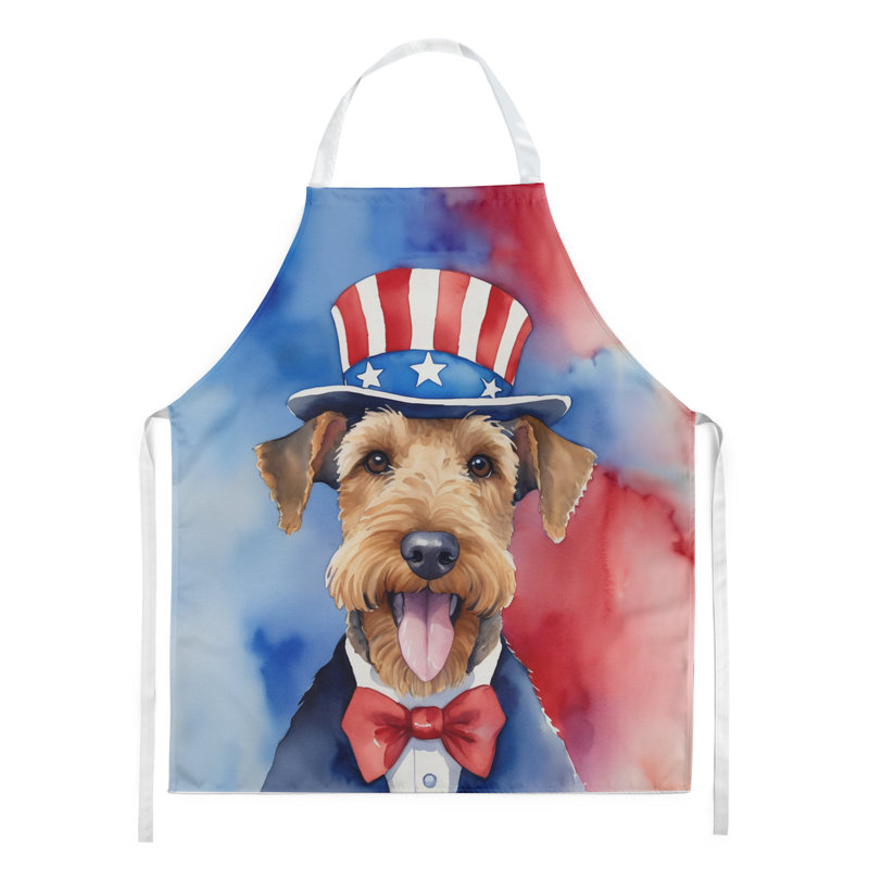 Patriotic American Apron, Airedale Terrier