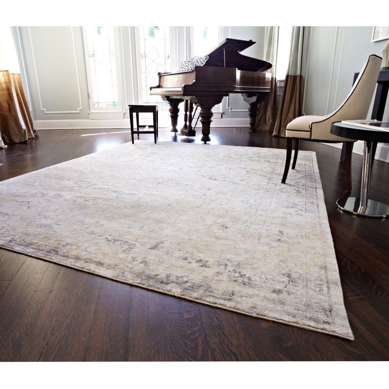 Viscose Oriental Indoor Rug, Rectangle 5'6" x 8'6"