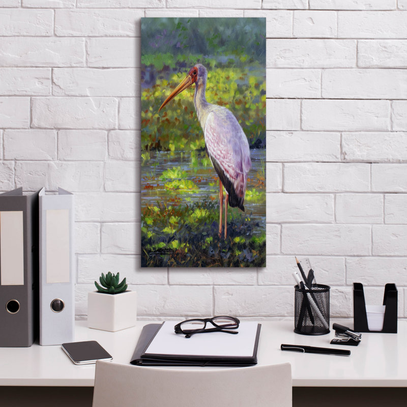 Art mural sur toile «Bills Stork2» par David Stribble, H 24 po x l 12 po x P 0,75 po