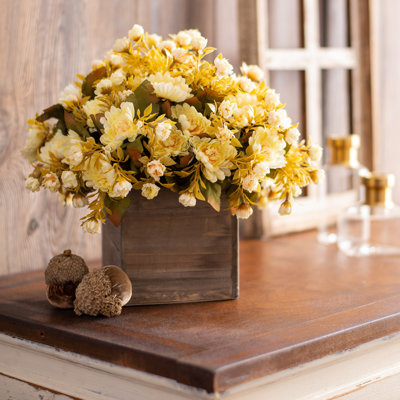 Silk Mum Arrangement in Planter