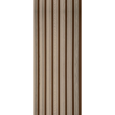 Parois à lattes de bois cannelées en polystyrène L 94,5 po x l 9,5 po x Flute