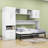 Aspelare Twin Size Wood Murphy Bed with Desk, Wardrobe and Drawers