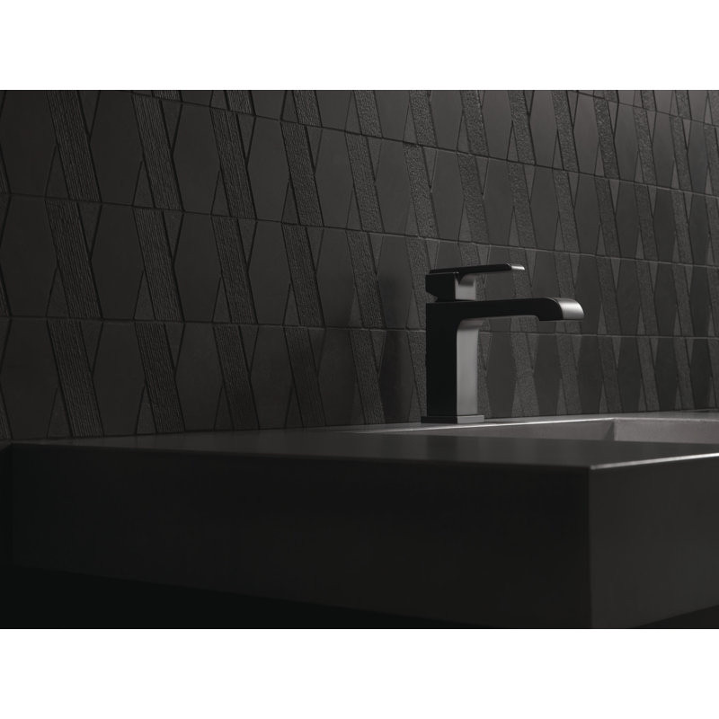 Ara Single Hole Bathroom Faucet, Matte Black