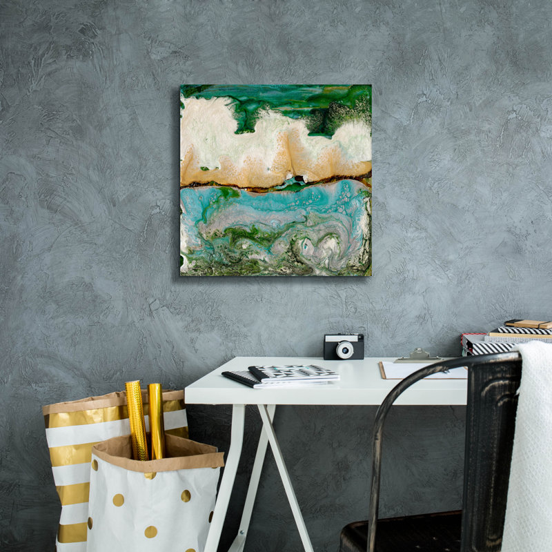 «Euphrates» par Alicia Ludwig, art mural sur toile, H 18 po x l 18 po x P 0,75 po