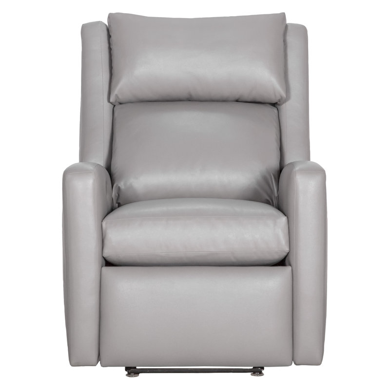 Drake 29" Wide Genuine Leather Standard Recliner, 1183 Dove, Manual, Glider