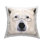 Conception de coussin décoratif en forme d'ours polaire enneigé par Karen Smith