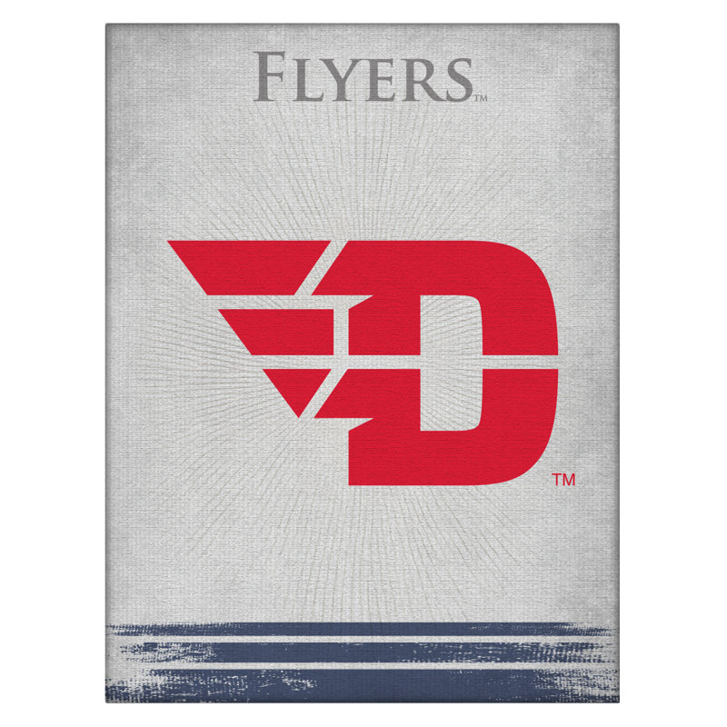Impression sur toile tendue NCAA, H 15 po x l 20 po x P 1 po, Flyers de Dayton