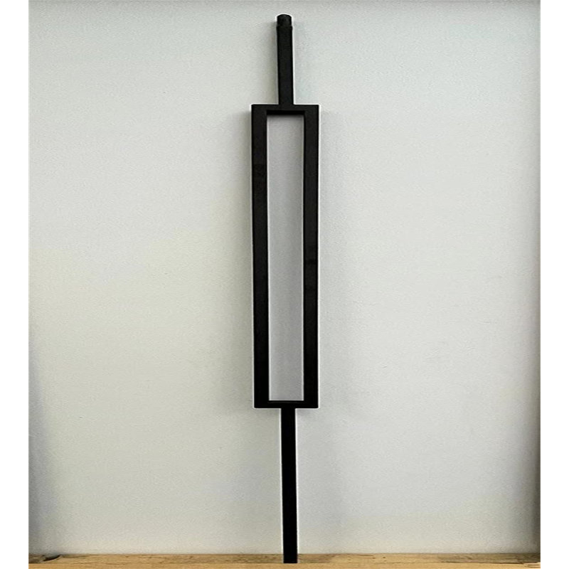Modern Black Wrought Iron Staircase Baluster Set