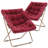 Ariadnna Saucer Chair Folding Accent Moon Chair with Metal Frame Cozy Lounge Chair for Living Room-347767161-371103323