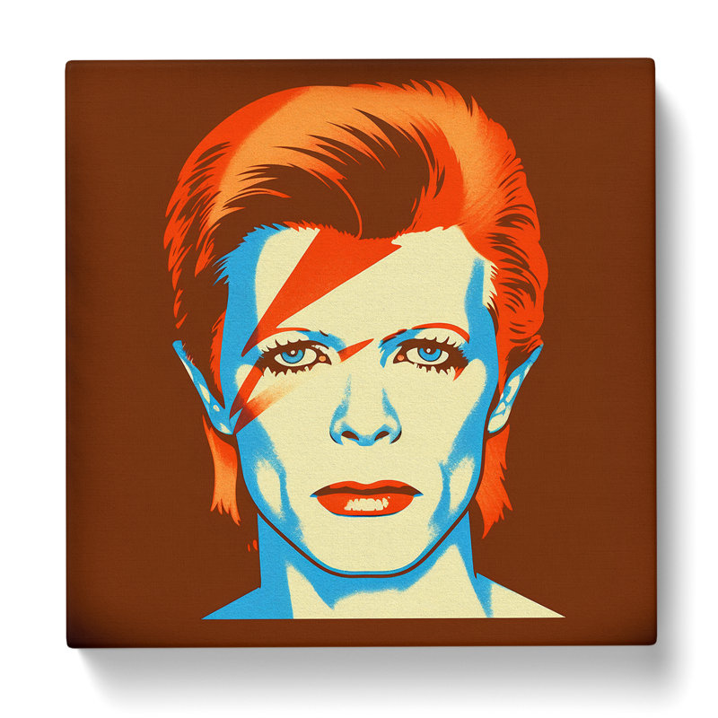 David Bowie Retro No.1 - Wrapped Canvas