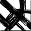 "Strokes in Noir I (Square)" par Megan Morris, reproduction sur toile-952453630