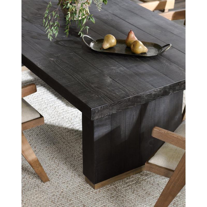 Lynx 94" Reclaimed Pine Wood Dining Table, Black