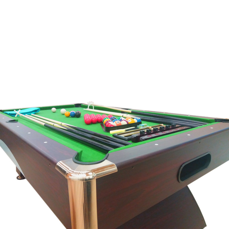 SimbashoppingUK Pool Table with Leg Levelers, 80 cm H x 137 cm W x 249 cm L, Green