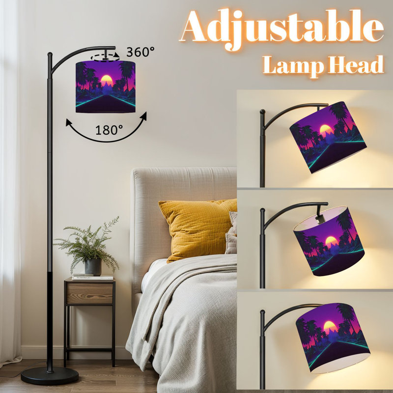 Lampe sur pied avec abat-jour réglable Arc