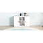 Grand lit blanc avec options de rangement - Polyvalent pour les armoires peu encombrantes, idéal pour le travail au bureau-1148414336-1148414337