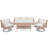 5 - Person Pation Conversation Sofa Set With Swivel Chairs And Cushions-958010261