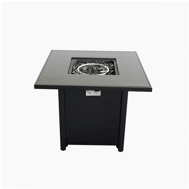 Outdoor family garden backyard fireplace pit, Black