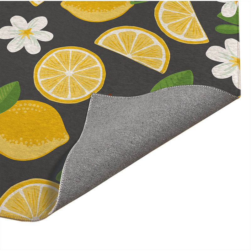Tapis de bureau léger et antidérapant Lemmie, Gris anthracite, L 72 po x P 48 po
