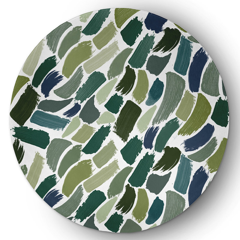 Chenille Abstract Indoor Rug, Round 5'