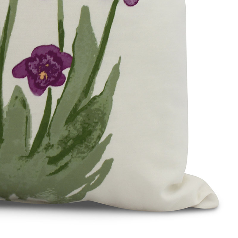 Farmers Market Floral Reversible Throw Pillow, Purple, 18" x 18"