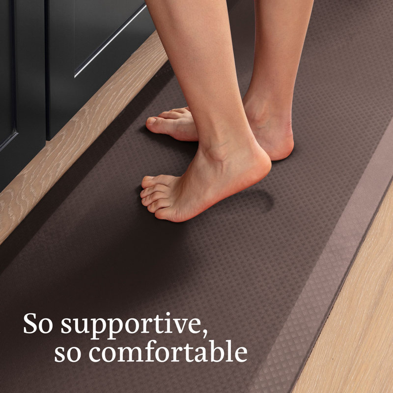 Tapis de cuisine rembourré épais et confortable Zulay Home, Brun