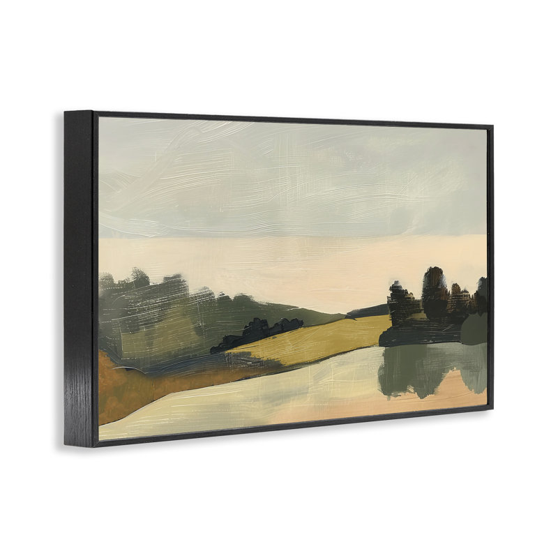 Courbure verte incurvée par Irena Orlov, Giclée encadrée noir minuit, H 16 po x l 24 po