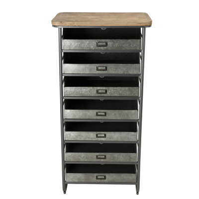 Palmerton Solid Wood 56cm W 7 - Drawer Chest of Drawers