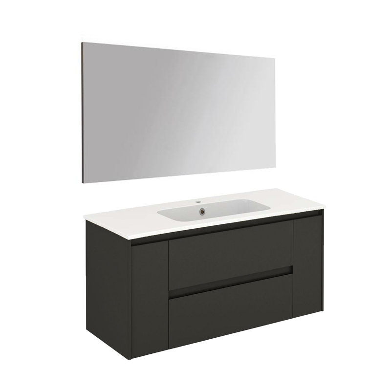 Ambra 47.4'' W Single Vanity, Glossy Anthracite