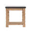 Table d'appoint en béton et en bois, 23,8 x 23,8 x 24 po, attrait contemporain rustique, choix de décoration intérieure