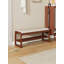 Banc d'entrée rembourré en bois massif