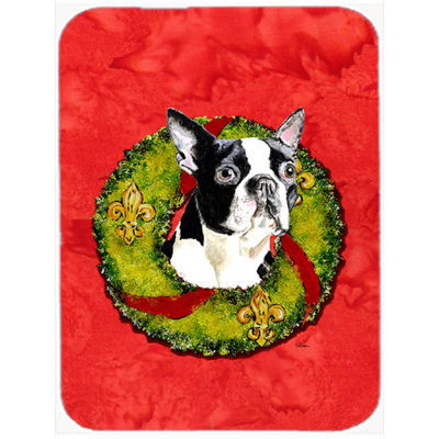 Boston Terrier Rectangle Glass Cutting Board