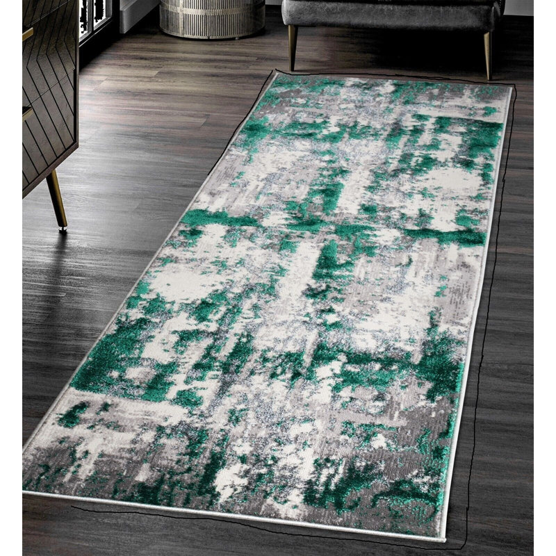 Bhoyar Abstract Area Rug, Runner 60 x 220cm