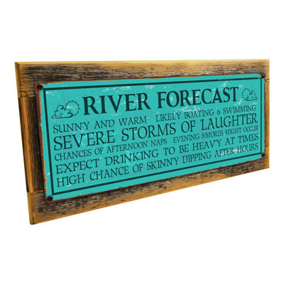 Framed River Forecast Sign